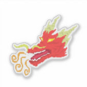 Sticker Retro Fire Dragon (Devant)