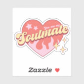 Sticker Retro Flame Heart Vous Êtes Mon Âne Vinyl (Feuille)