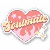 Sticker Retro Flame Heart Vous Êtes Mon Âne Vinyl (Devant)