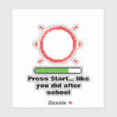 Sticker Retro Gamer Quote (Feuille)