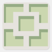 Sticker Retro Green Trellis (Devant)