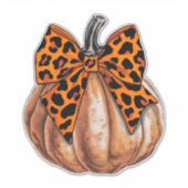 Sticker Retro Halloween Coquette Bow Citrouille Éffrayant  (Devant)