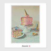 Sticker Retro ice cream popsicle (Feuille)