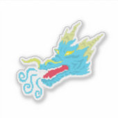 Sticker Retro Ice Dragon (Devant)