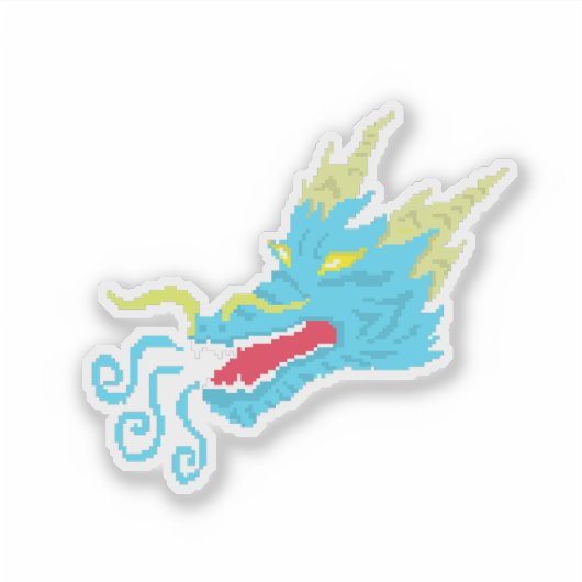 Sticker Retro Ice Dragon (Devant)