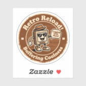 Sticker Retro Internet Culture "Lagging with Style" Cadeau (Feuille)