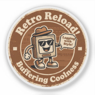 Sticker Retro Internet Culture "Lagging with Style" Cadeau