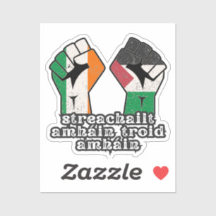 Sticker Rétro Irlande Palestine Solidarité Première révolu