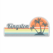 Sticker Retro Kingston Sunset (Devant)