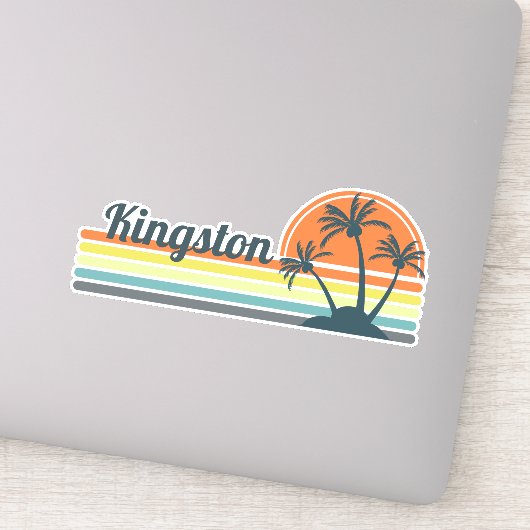 Sticker Retro Kingston Sunset (Détail)