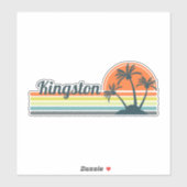 Sticker Retro Kingston Sunset (Feuille)