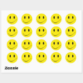 Sticker Retro Leuk Geel Happy Face Symbool (Vel)
