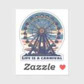 Sticker Retro Life est un carnaval (Feuille)
