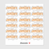 Sticker Retro Lipgloss Lip Imprint Logo Stico d'entreprise (Feuille)