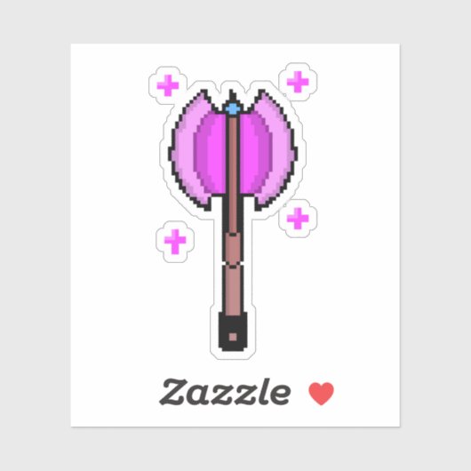 Sticker Retro Magical Axe (Feuille)