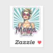 Sticker Retro Mama Pop Art (7) (Feuille)