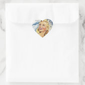 Sticker Retro Mariage Mariage Mariage Date de coeu (Sac)