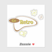 Sticker Retro Moderne du milieu du siècle (Feuille)
