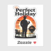 Sticker Rétro Mon Idéal Vacances Texte Foncé (Feuille)