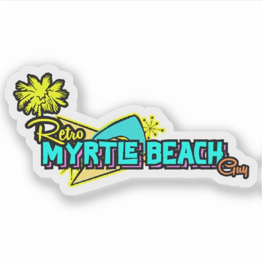 Sticker Rétro Myrtle Beach Guy (Devant)