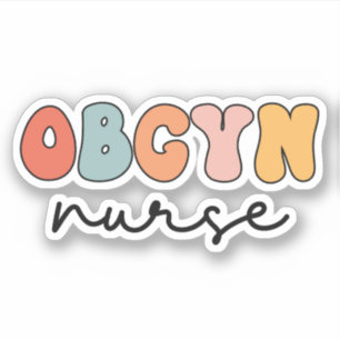 Sticker Retro OBGYN Nurse