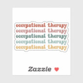 Sticker Retro OT ergothérapie OT étudiant (Feuille)