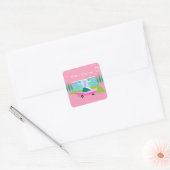 Sticker Retro Pink Palm Springs (Enveloppe)