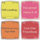 Sticker Retro Pixel Art  (Devant)