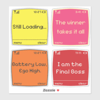 Sticker Retro Pixel Art 