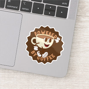 Sticker Rétro Propulsé par le Café