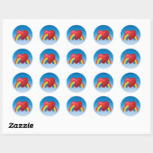 Sticker Retro Puffy Heart et Rainbow des années 80 (Feuille)