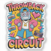 Sticker Retro Robot 90s Design Hip hop - Fun Cartoon Throw (Devant)