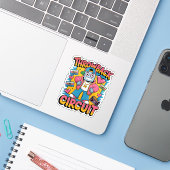 Sticker Retro Robot 90s Design Hip hop - Fun Cartoon Throw (Ordinateur portable avec iPhone)
