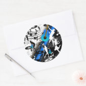 Sticker Retro Rock 'N' Roll Music Me Rocks (Enveloppe)