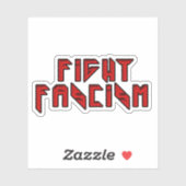 Sticker Retro Rocker - Combattre le fascisme (Feuille)