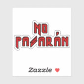 Sticker Retro Rocker - No Pasaran (Feuille)
