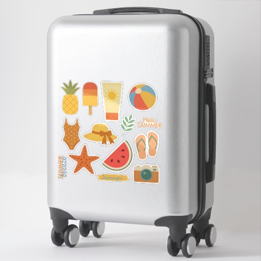 Sticker Retro Summer  (Sur valise)