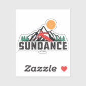 Sticker Retro Sundance Mountain Ski (Feuille)
