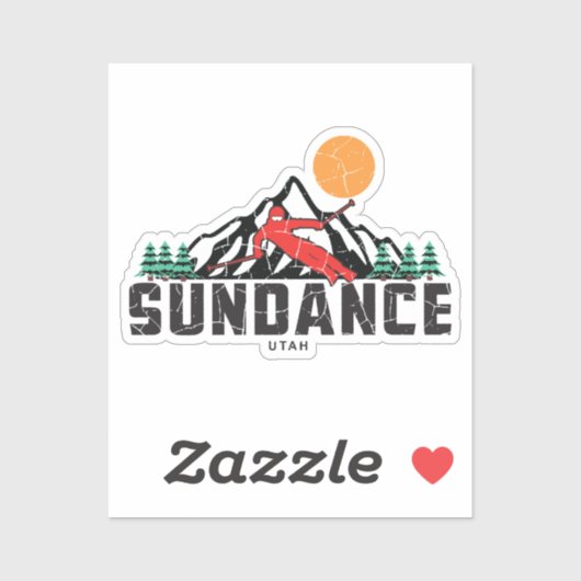 Sticker Retro Sundance Mountain Ski (Feuille)