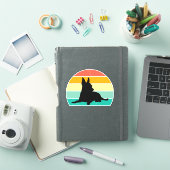 Sticker Retro Sunset Chihuahua (Couverture iPad)