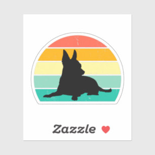 Sticker Retro Sunset Chihuahua