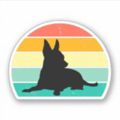 Sticker Retro Sunset Chihuahua (Devant)
