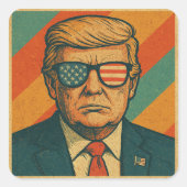 Sticker Retro Trump (Devant)