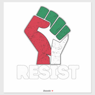 Sticker Retro Vintage Resist Palestine drapeau de poing Li