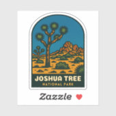 Sticker Retro Vintage Travel Joshua Tree National Park (Feuille)