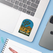 Sticker Retro Vintage Travel Joshua Tree National Park (Ordinateur portable avec iPhone)