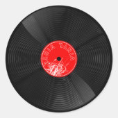 Sticker Retro Vinyl - Elegant Music Art (Devant)