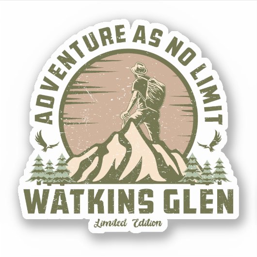 Sticker Retro Watkins Glen Hike (Devant)