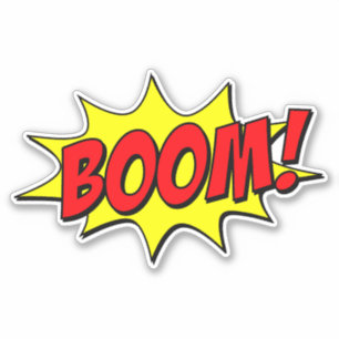 Sticker Retro Whimsy : Boom ! Bande dessinée vintage