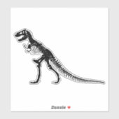 Sticker Retro Whimsy : Dinosaur Fossil Funny Clipart (Feuille)